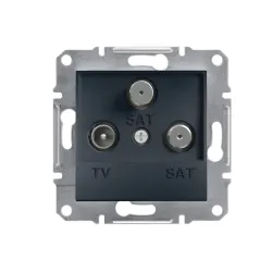 Schneider Electric EPH3600171, Asfora Plus, Antrasit, TV ve SAT-SAT Prizi, Sonlu, Üçlü, Çerçevesiz