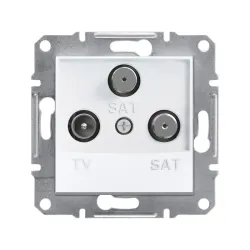 Schneider Electric EPH3670121, Asfora, Beyaz, TV ve SAT-SAT Prizi, Sonlu, Üçlü, Çerçevesiz