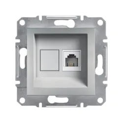 Schneider Electric EPH4100161, Asfora Plus, Alüminyum, Nümeris Telefon Prizi, RJ11, Çerçevesiz