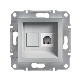 Schneider Electric EPH4100161, Asfora Plus, Alüminyum, Nümeris Telefon Prizi, RJ11, Çerçevesiz