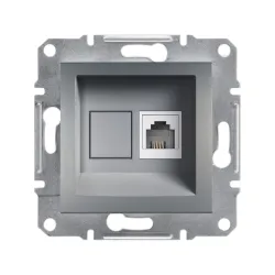 Schneider Electric EPH4100162, Asfora Plus, Çelik, Nümeris Telefon Prizi, RJ11, Çerçevesiz