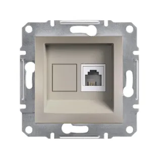 Schneider Electric EPH4100169, Asfora Plus, Bronz, Nümeris Telefon Prizi, RJ11, Çerçevesiz