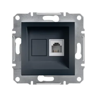 Schneider Electric EPH4100171, Asfora Plus, Antrasit, Nümeris Telefon Prizi, RJ11, Çerçevesiz