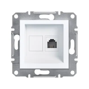 Schneider Electric EPH4170121, Asfora, Beyaz, Nümeris Telefon Prizi, RJ11, Çerçevesiz