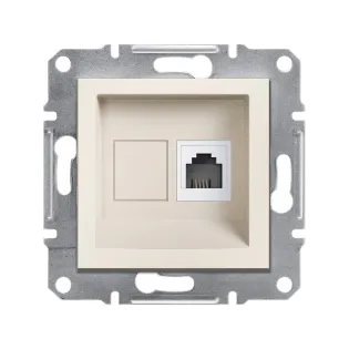 Schneider Electric EPH4170123, Asfora, Krem, Nümeris Telefon Prizi, RJ11, Çerçevesiz