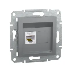 Schneider Electric EPH4300162, Asfora Plus, Çelik, Data İnternet Prizi, RJ45, CAT 5e-UTP, Çerçevesiz