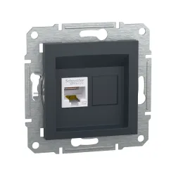 Schneider Electric EPH4300171, Asfora Plus, Antrasit, Data İnternet Prizi, RJ45, CAT 5e-UTP, Çerçevesiz