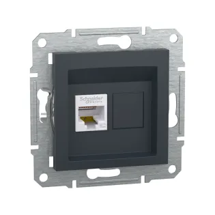 Schneider Electric EPH4300171, Asfora Plus, Antrasit, Data İnternet Prizi, RJ45, CAT 5e-UTP, Çerçevesiz
