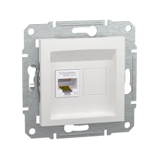Schneider Electric EPH4370121, Asfora, Beyaz, Data İnternet Prizi, RJ45, CAT 5e-UTP, Çerçevesiz