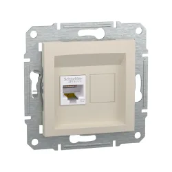 Schneider Electric EPH4370123, Asfora, Krem, Data İnternet Prizi, RJ45, CAT 5e-UTP, Çerçevesiz