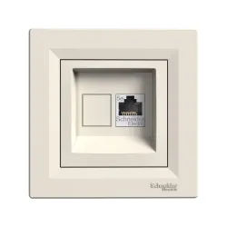 Schneider Electric EPH4370523, Asfora, Krem, Data İnternet Prizi, RJ45, Konnektörsüz, Çerçevesiz