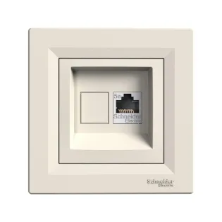Schneider Electric EPH4370523, Asfora, Krem, Data İnternet Prizi, RJ45, Konnektörsüz, Çerçevesiz