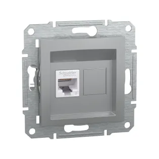 Schneider Electric EPH4700161, Asfora Plus, Alüminyum, Data İnternet Prizi, RJ45, CAT 6-UTP, Çerçevesiz