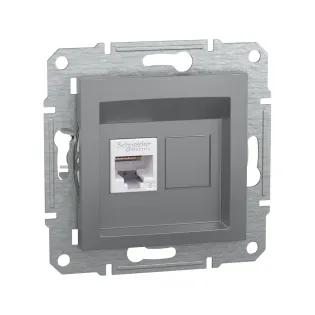 Schneider Electric EPH4700162, Asfora Plus, Çelik, Data İnternet Prizi, RJ45, CAT 6-UTP, Çerçevesiz