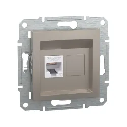 Schneider Electric EPH4700169, Asfora Plus, Bronz, Data İnternet Prizi, RJ45, CAT 6-UTP, Çerçevesiz
