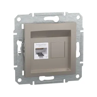 Schneider Electric EPH4700169, Asfora Plus, Bronz, Data İnternet Prizi, RJ45, CAT 6-UTP, Çerçevesiz