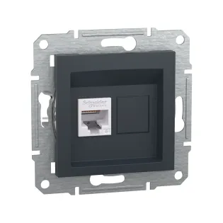 Schneider Electric EPH4700171, Asfora Plus, Antrasit, Data İnternet Prizi, RJ45, CAT 6-UTP, Çerçevesiz