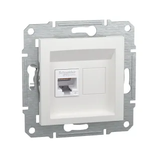 Schneider Electric EPH4770121, Asfora, Beyaz, Data İnternet Prizi, RJ45, CAT 6-UTP, Çerçevesiz