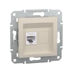 Schneider Electric EPH4770123, Asfora, Krem, Data İnternet Prizi, RJ45, CAT 6-UTP, Çerçevesiz