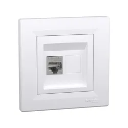Schneider Electric EPH5000121, Asfora, Beyaz, Data İnternet Prizi, RJ45, CAT 5e-FTP, Çerçeveli