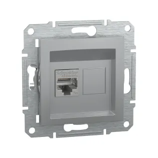Schneider Electric EPH5000161, Asfora Plus, Alüminyum, Data İnternet Prizi, RJ45, CAT 5e-FTP, Çerçeveli