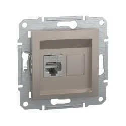 Schneider Electric EPH5000169, Asfora Plus, Bronz, Data İnternet Prizi, RJ45, CAT 5e-FTP, Çerçeveli