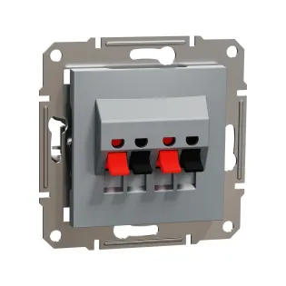 Schneider Electric EPH5700162, Asfora Plus, Çelik, Hoparlör Prizi, İkili, Çerçeveli