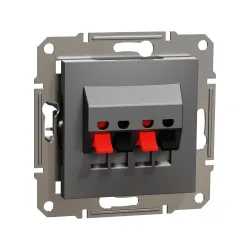 Schneider Electric EPH5700171, Asfora Plus, Antrasit, Hoparlör Prizi, İkili, Çerçeveli