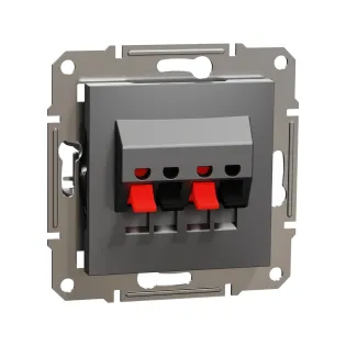 Schneider Electric EPH5700171, Asfora Plus, Antrasit, Hoparlör Prizi, İkili, Çerçeveli