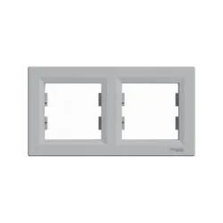 Schneider Electric EPH5800261, Asfora Plus, Alüminyum, İkili Çerçeve, Yatay