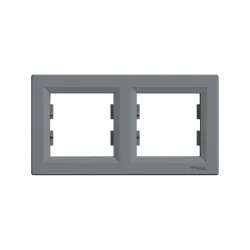Schneider Electric EPH5800262, Asfora Plus, Çelik, İkili Çerçeve, Yatay