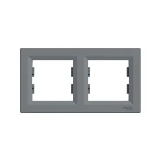 Schneider Electric EPH5800262, Asfora Plus, Çelik, İkili Çerçeve, Yatay