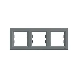 Schneider Electric EPH5800362, Asfora Plus, Çelik, Üçlü Çerçeve, Yatay