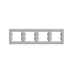 Schneider Electric EPH5800461, Asfora Plus, Alüminyum, Dörtlü Çerçeve, Yatay