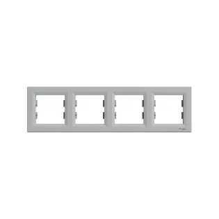 Schneider Electric EPH5800461, Asfora Plus, Alüminyum, Dörtlü Çerçeve, Yatay