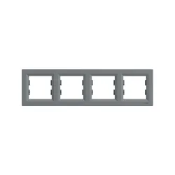Schneider Electric EPH5800462, Asfora Plus, Çelik, Dörtlü Çerçeve, Yatay