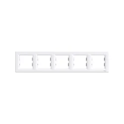 Schneider Electric EPH5800521, Asfora, Beyaz, Beşli Çerçeve, Yatay