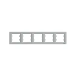 Schneider Electric EPH5800561, Asfora Plus, Alüminyum, Beşli Çerçeve, Yatay