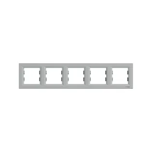 Schneider Electric EPH5800561, Asfora Plus, Alüminyum, Beşli Çerçeve, Yatay