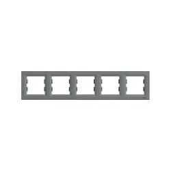 Schneider Electric EPH5800562, Asfora Plus, Çelik, Beşli Çerçeve, Yatay