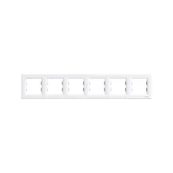 Schneider Electric EPH5800621, Asfora, Beyaz, Altılı Çerçeve, Yatay