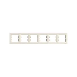 Schneider Electric EPH5800623, Asfora, Krem, Altılı Çerçeve, Yatay