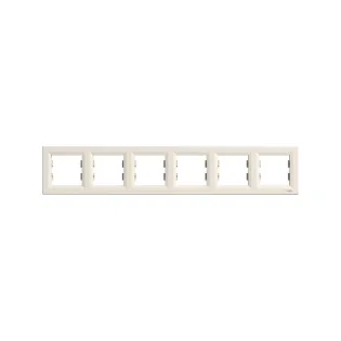 Schneider Electric EPH5800623, Asfora, Krem, Altılı Çerçeve, Yatay