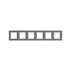 Schneider Electric EPH5800662, Asfora Plus, Çelik, Altılı Çerçeve, Yatay