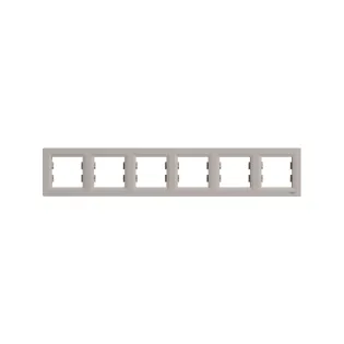 Schneider Electric EPH5800669, Asfora Plus, Bronz, Altılı Çerçeve, Yatay