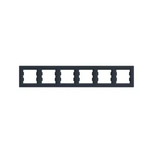 Schneider Electric EPH5800671, Asfora Plus, Antrasit, Altılı Çerçeve, Yatay