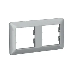 Schneider Electric EPH5805261, Asfora EM Plus, Alüminyum, İkili Yatay Çerçeve