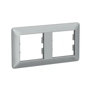 Schneider Electric EPH5805261, Asfora EM Plus, Alüminyum, İkili Yatay Çerçeve