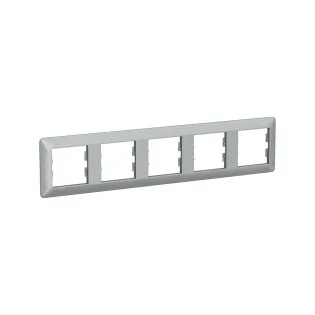 Schneider Electric EPH5805561, Asfora EM Plus, Alüminyum, Beşli Yatay Çerçeve