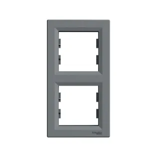 Schneider Electric EPH5810262, Asfora Plus, Çelik, İkili Çerçeve, Dikey